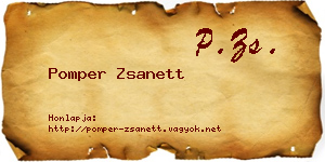Pomper Zsanett névjegykártya